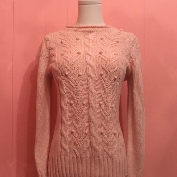 BOGO Pink Cable Knit Sweater - Picture 2 of 3